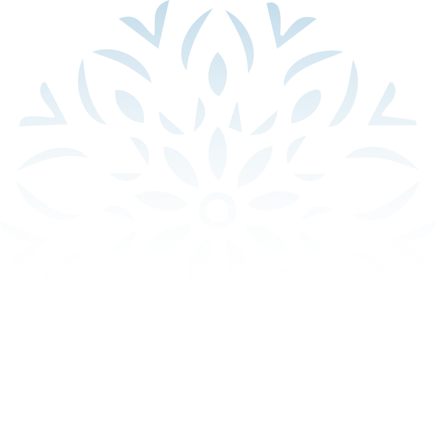 blue floral mandala pattern design element on a transparent background