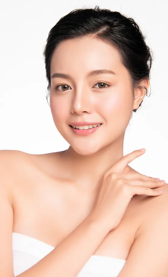 woman with radiant skin after dermatology facial treatment for hydration and skin rejuvenation